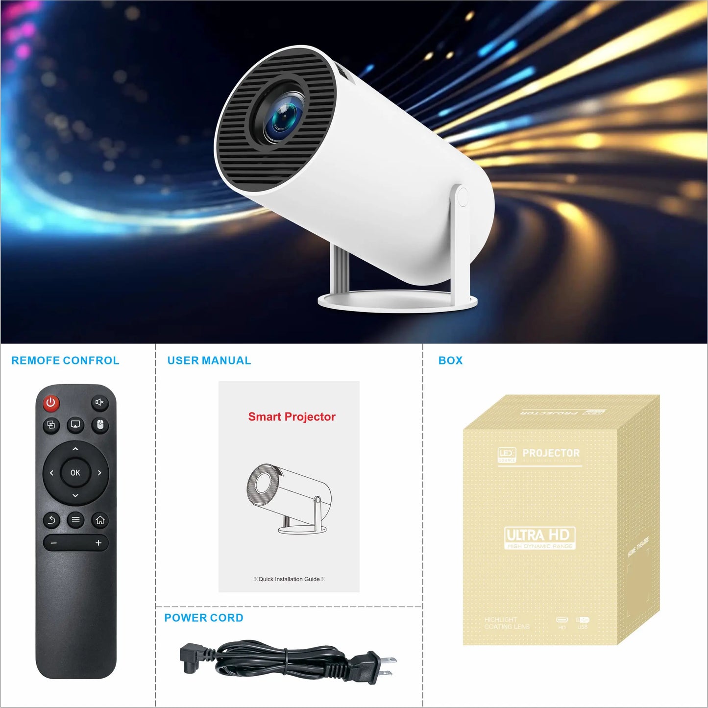 Short 3d Cinema Pocket Video Rechargeable Theater 7000 Model Wifi Android Mobile Projector Laser 4k