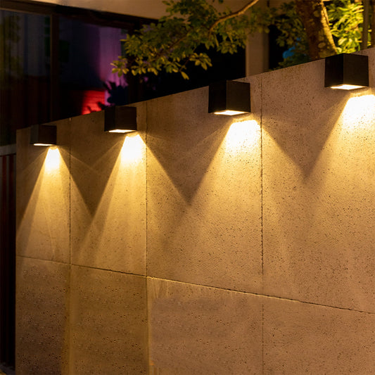 Multi-Color Solar Cube Wall Lights-1